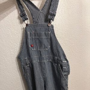 DICKIES Overalls carpenter blue white pinstripe XS